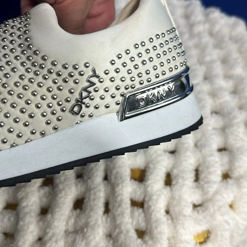 DKNY Women’s Size 5.5 Marel All Over Studded Slip-On Sneakers
